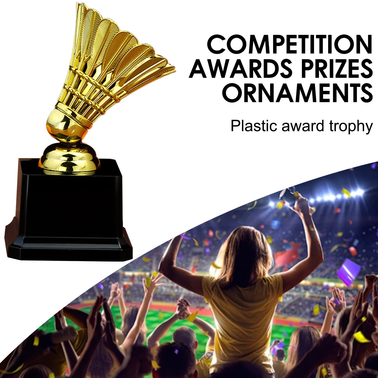 Elegant guldbadmintontrofæ