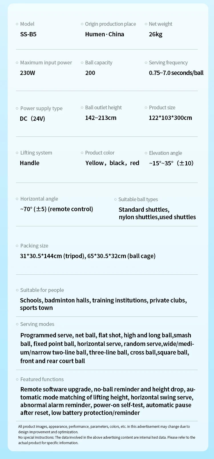 Siboasi B7 Bolde Maskine