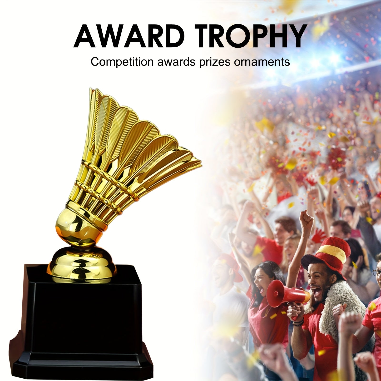 Elegant guldbadmintontrofæ