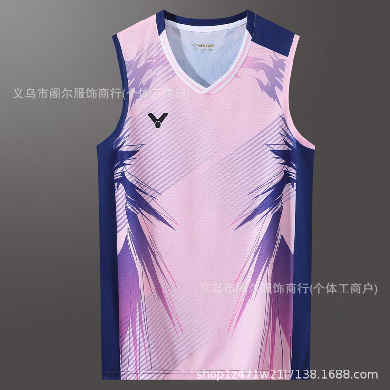 victor sleeveless badminton T shirt for Men