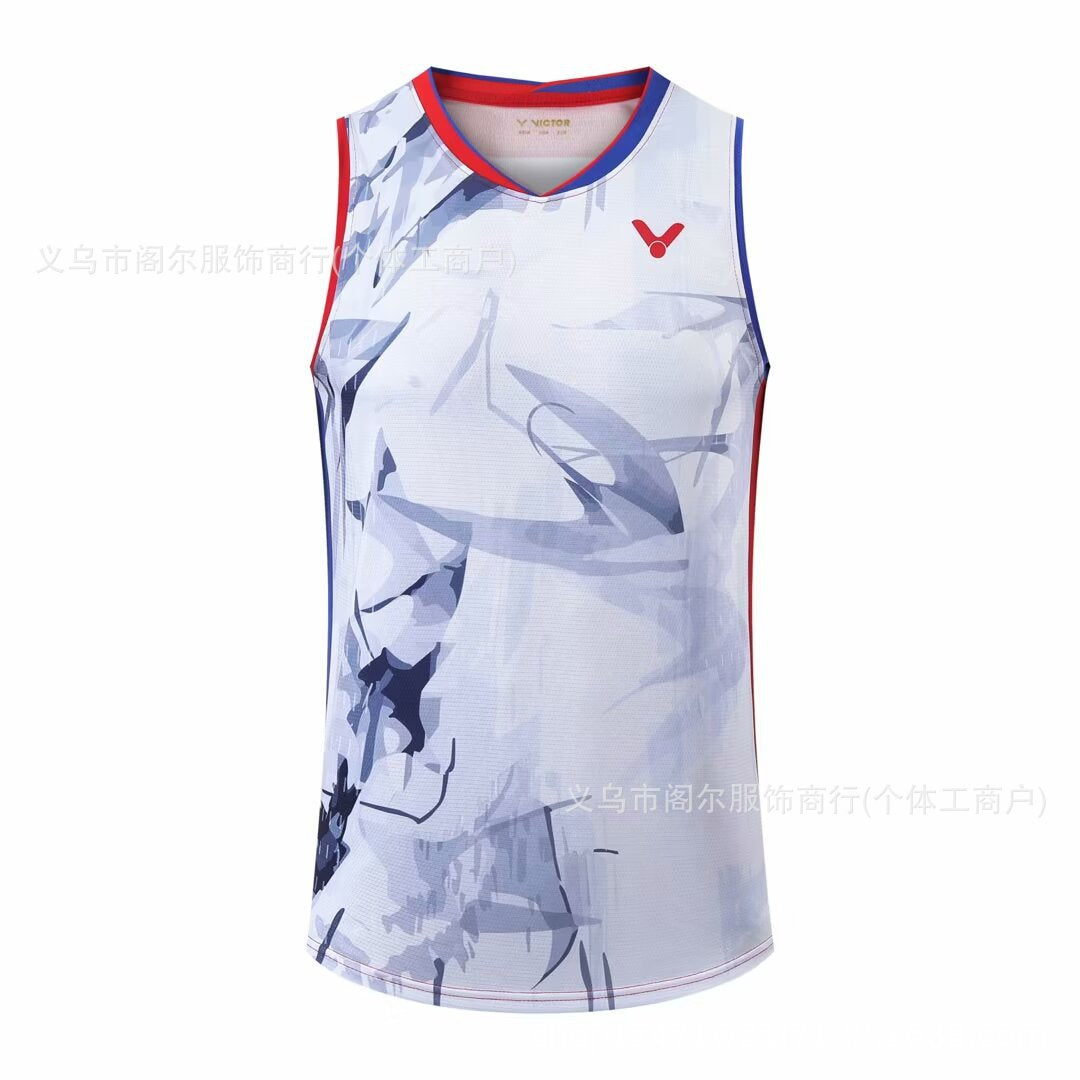 victor sleeveless badminton T shirt for Men