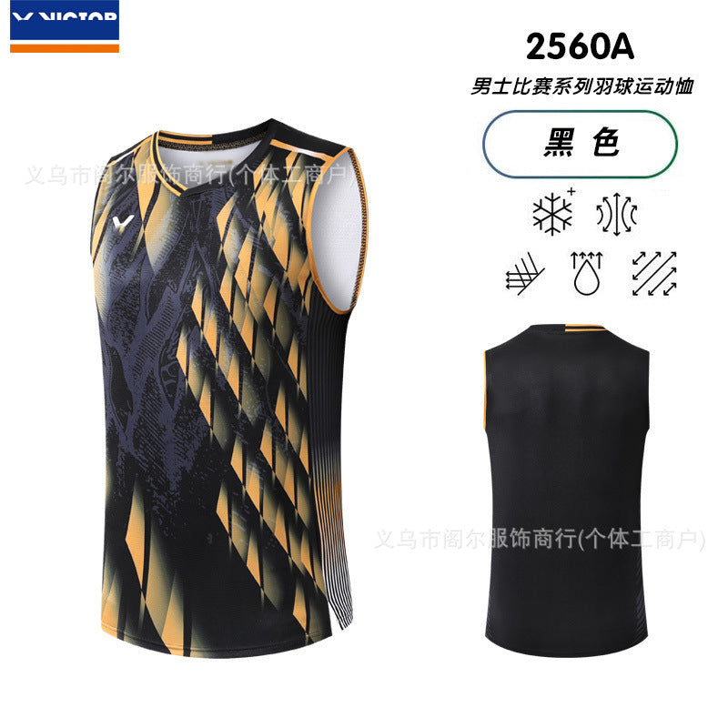 victor sleeveless badminton T shirt for Men