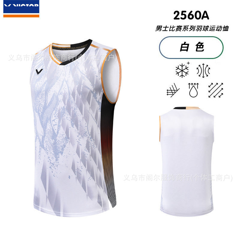 victor sleeveless badminton T shirt for Men