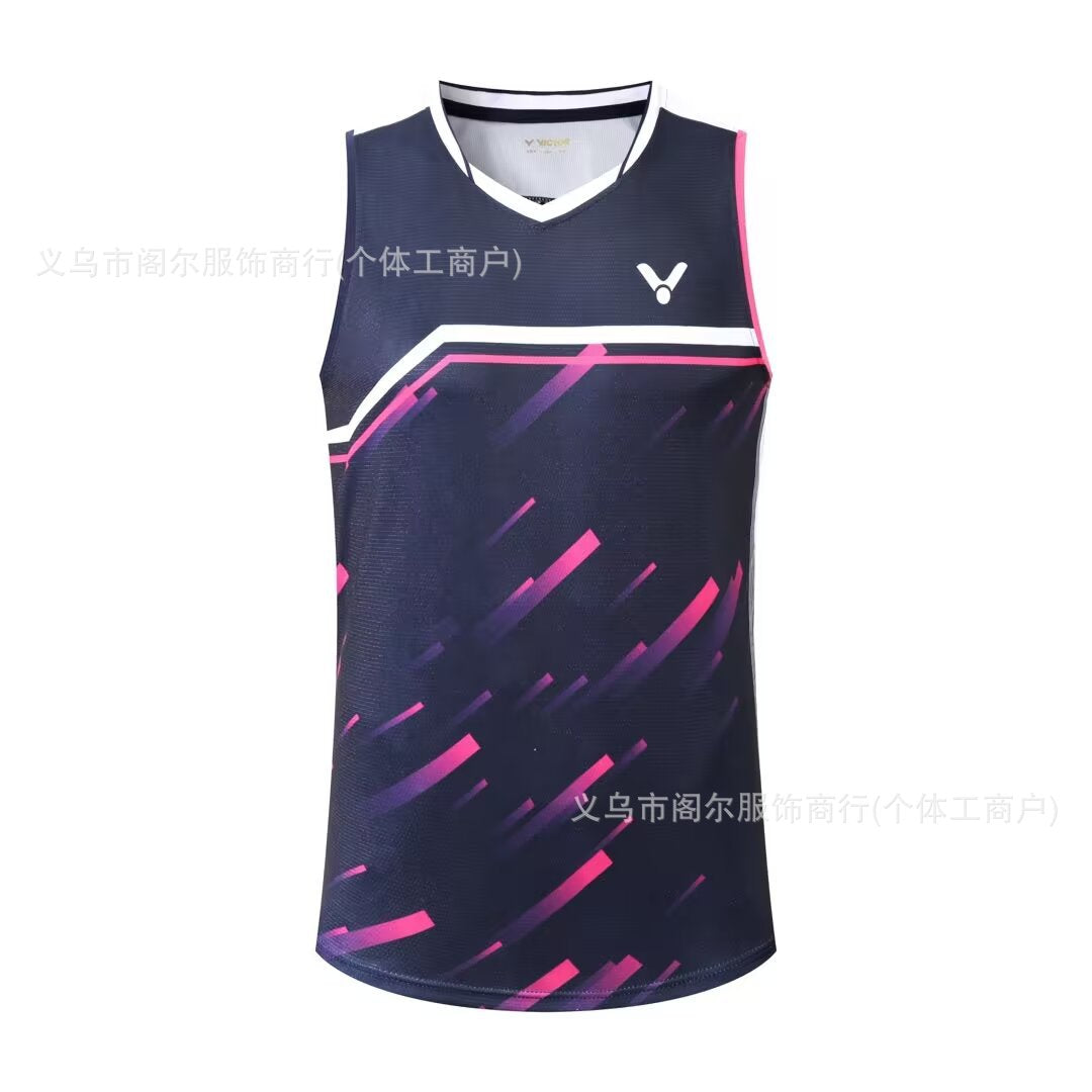 victor sleeveless badminton T shirt for Men