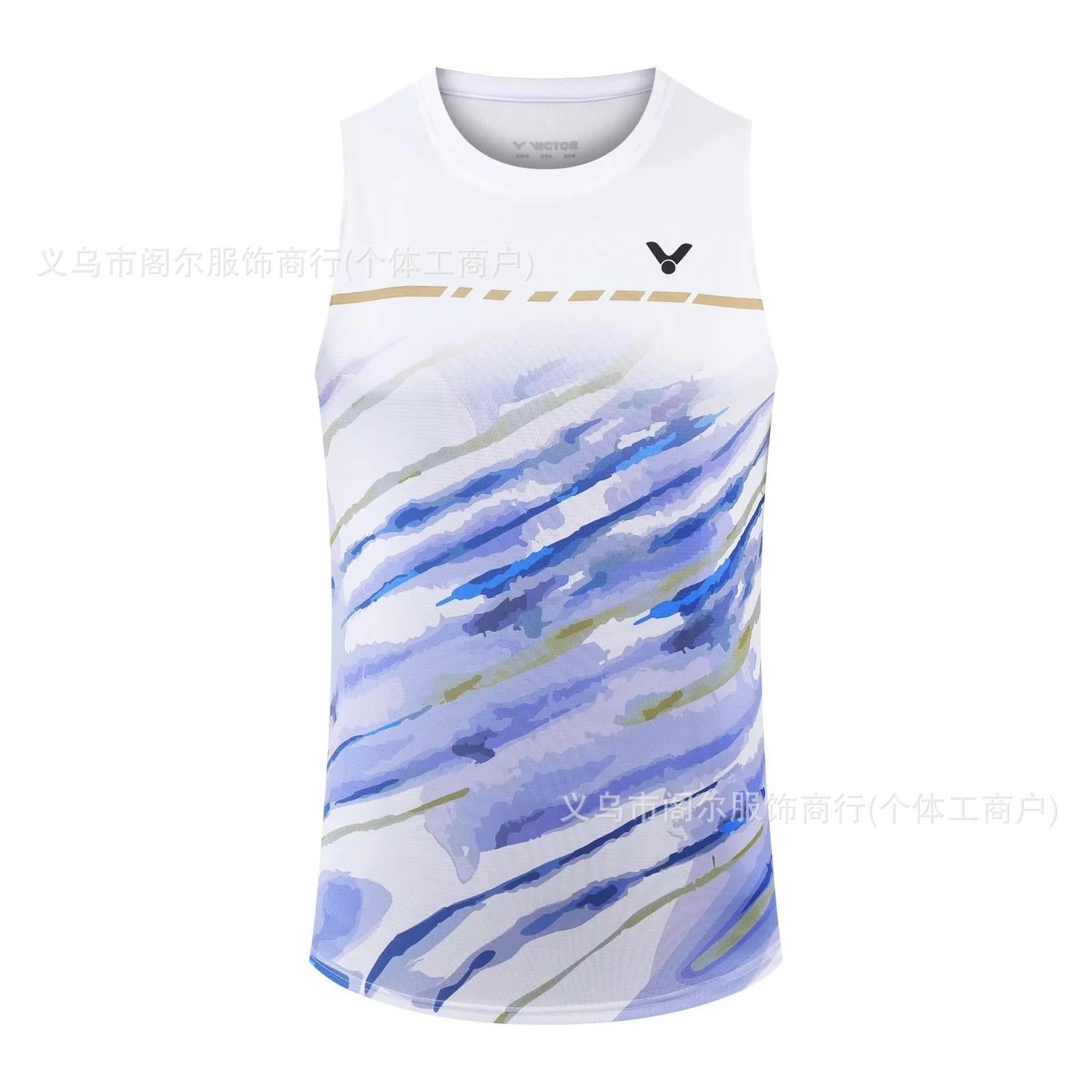 victor sleeveless badminton T shirt for Men