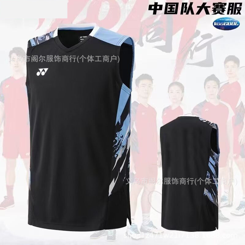Sleeveless badminton jersey-Men