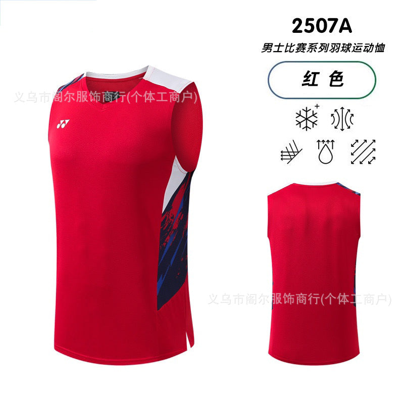 Sleeveless badminton jersey-Men