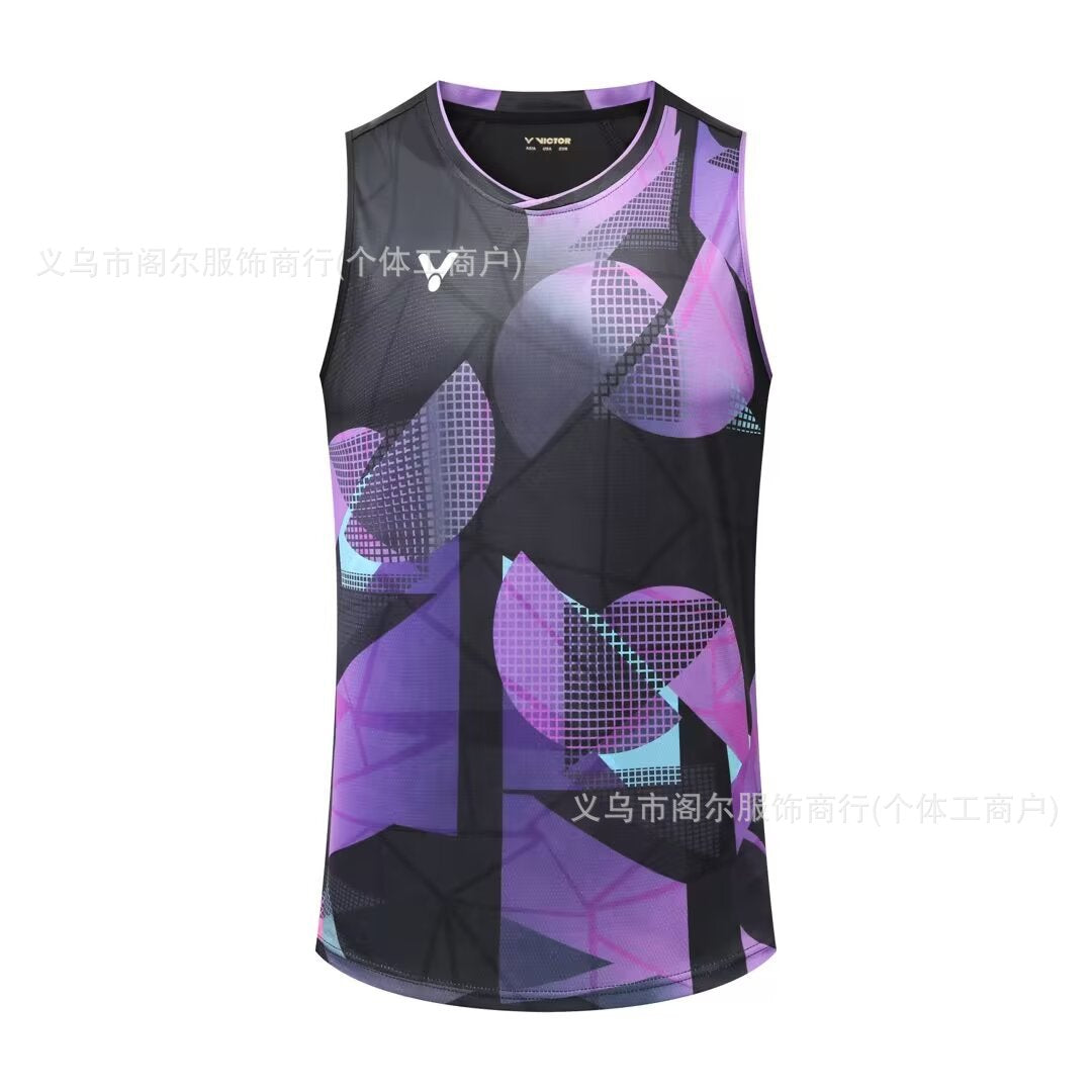 victor sleeveless badminton T shirt for Men