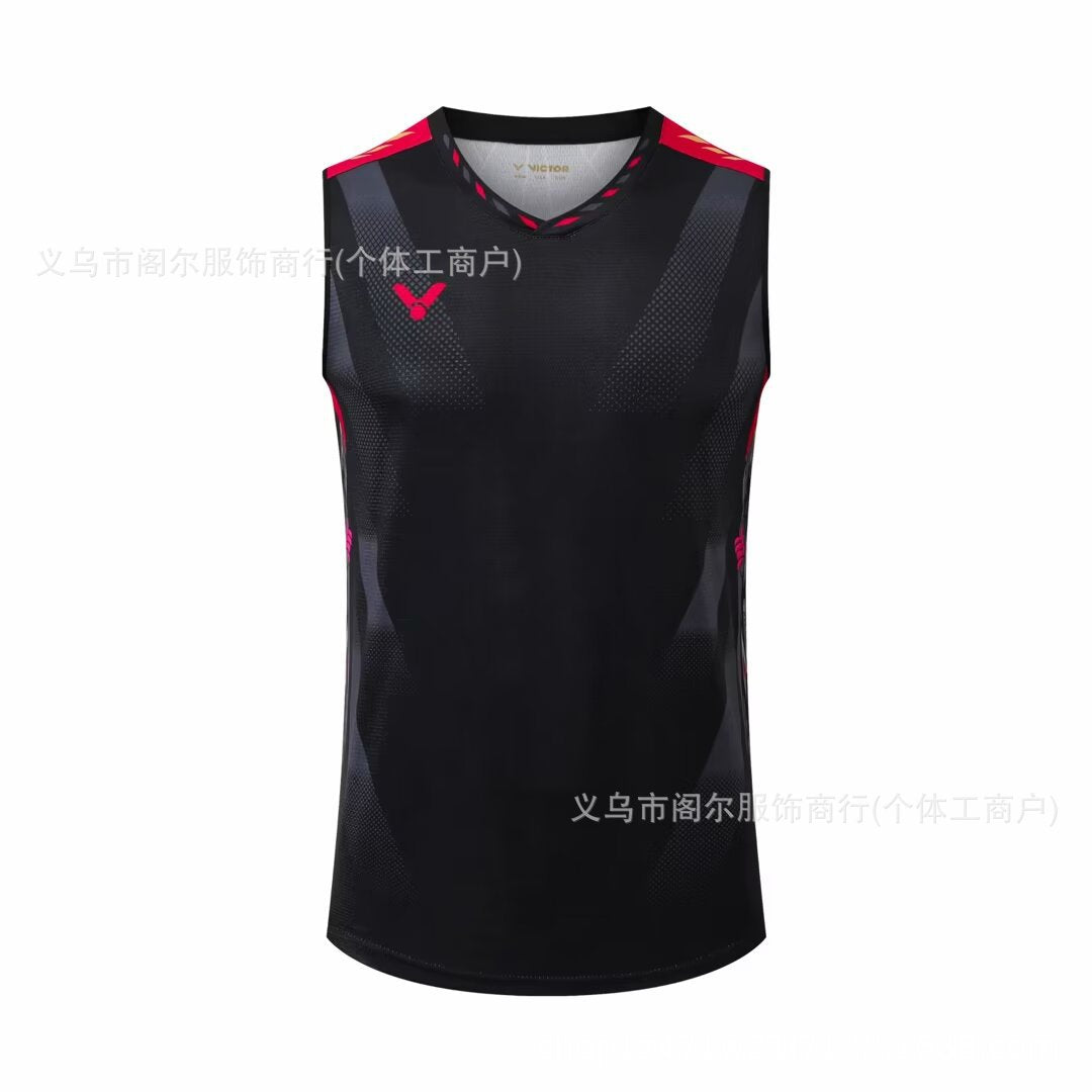 victor sleeveless badminton T shirt for Men